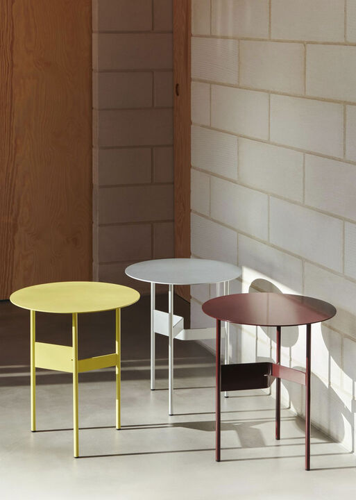 Shim Coffee Table-Ø45 x H51-Bordeau