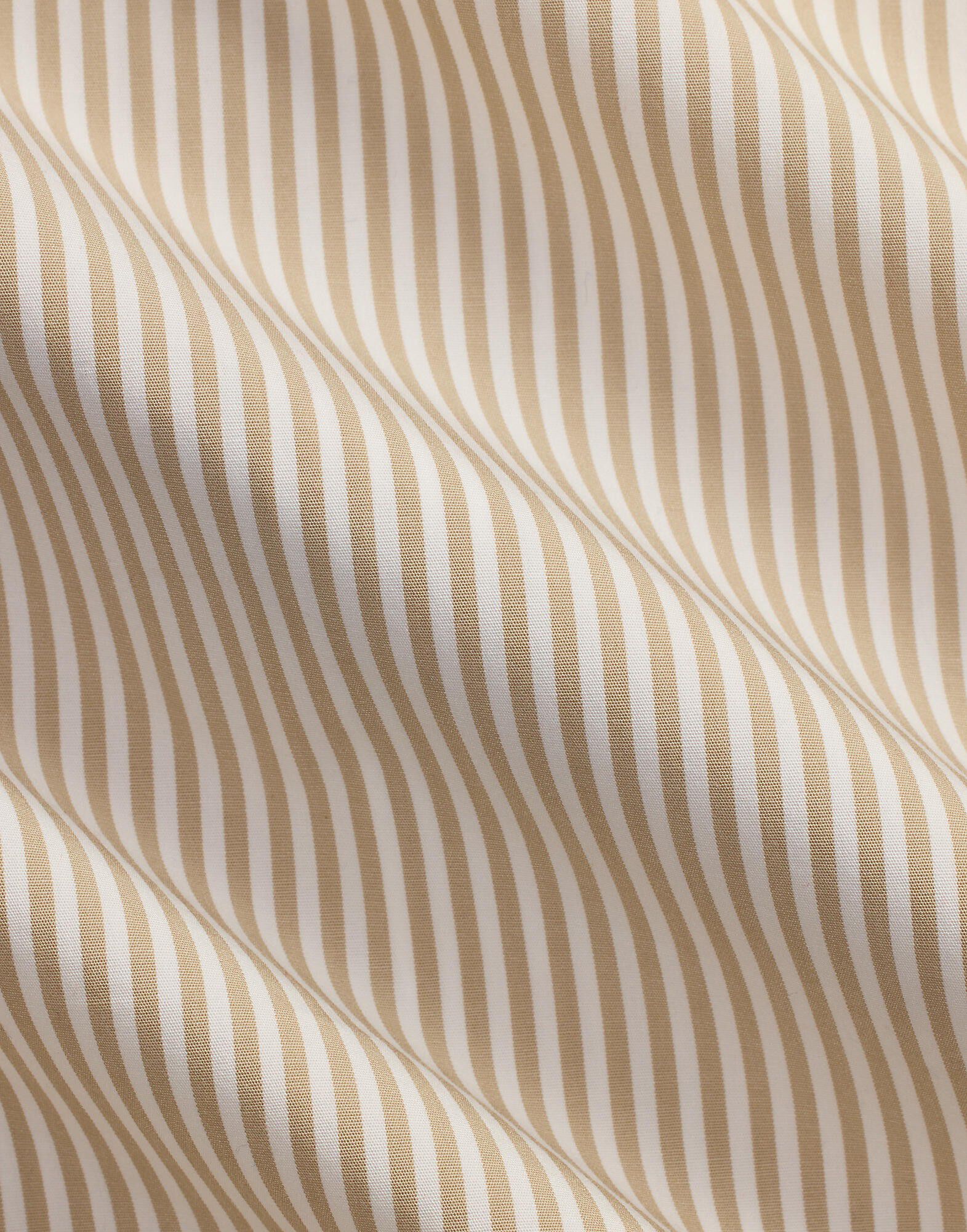 Custom Fit Striped Stretch Poplin Shirt