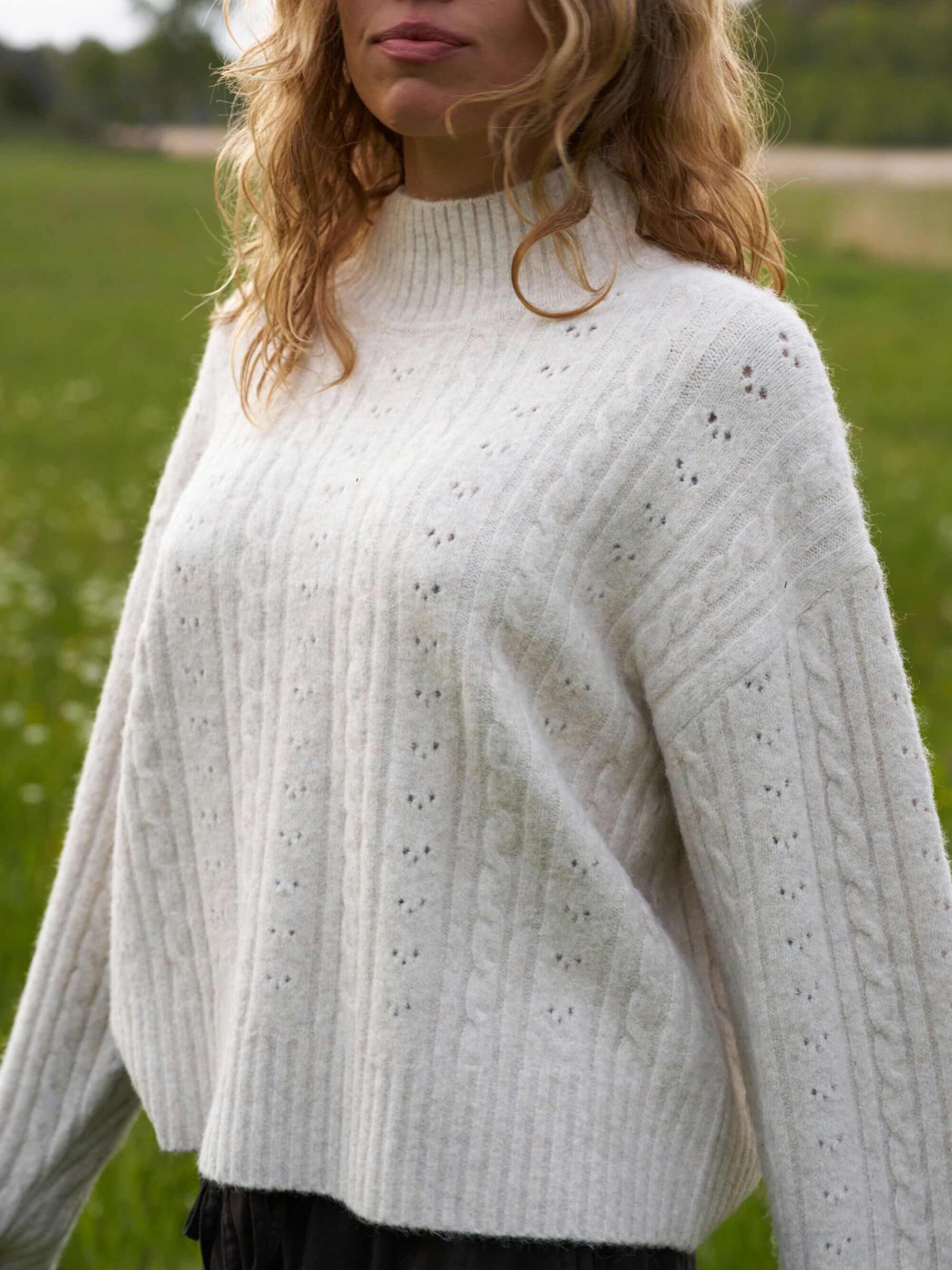 Anda Cable Knit Blouse