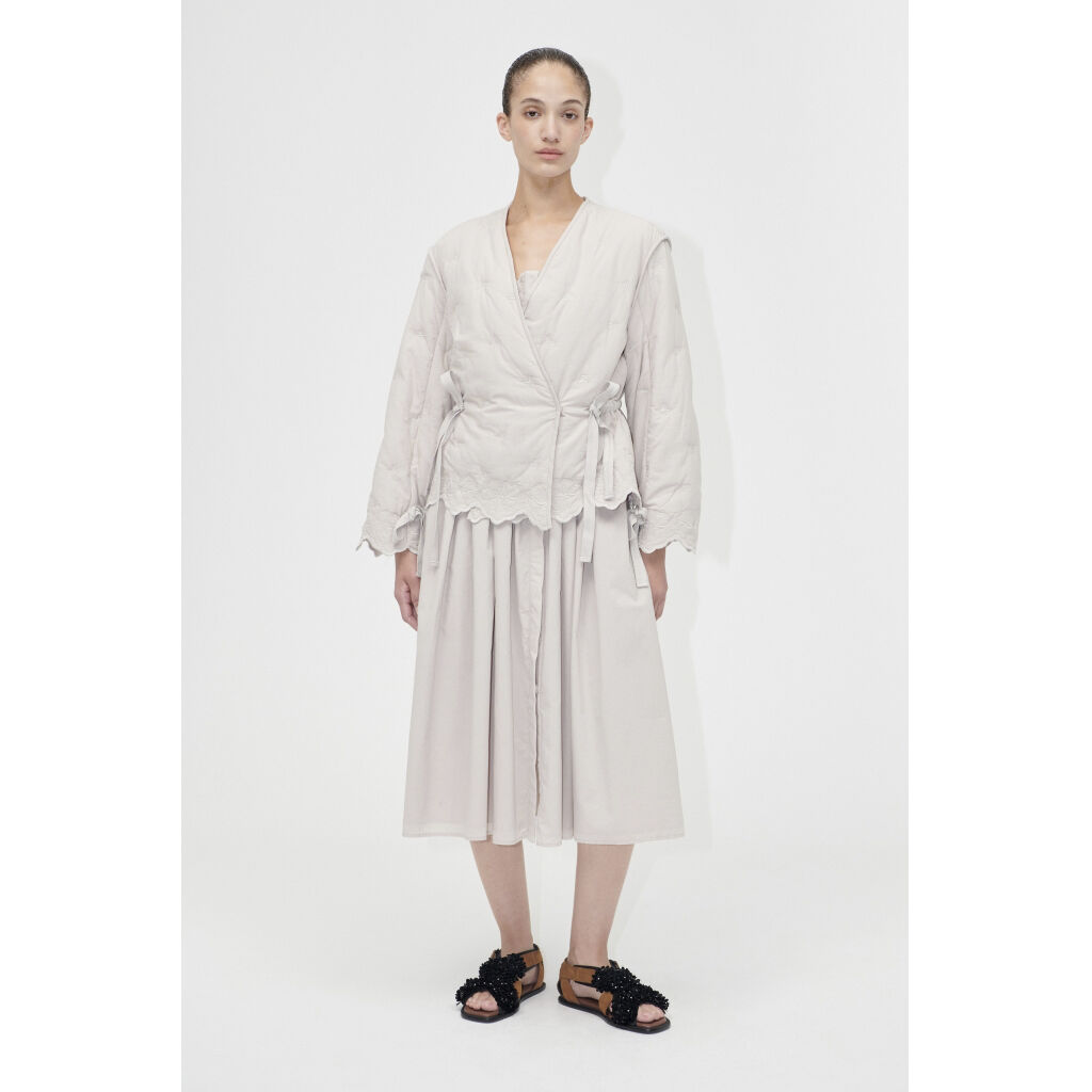 2388 Quilted Cotton, Gathered Tie Jacket