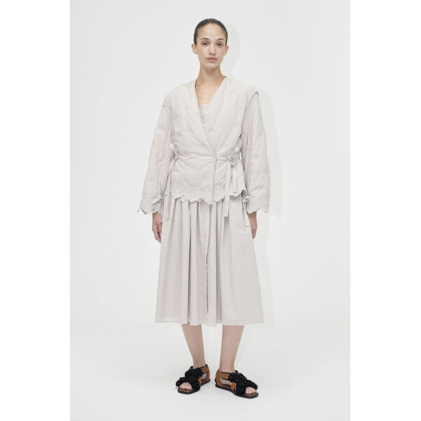 2388 Quilted Cotton, Gathered Tie Jacket