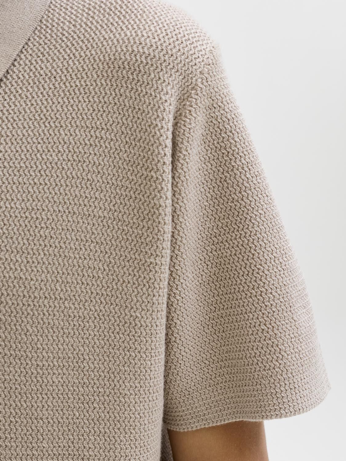 JJMAX KNIT ZIP POLO SS JNR