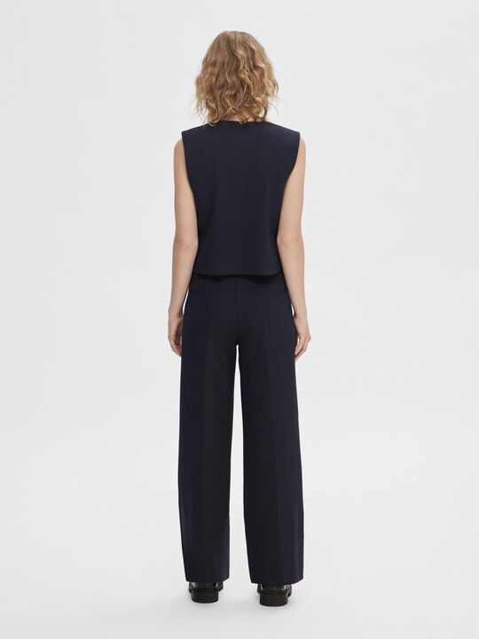 Slfrita Mw Wide Pant Dark Sap Mel Noos