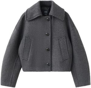 Houndstooth wool jacket