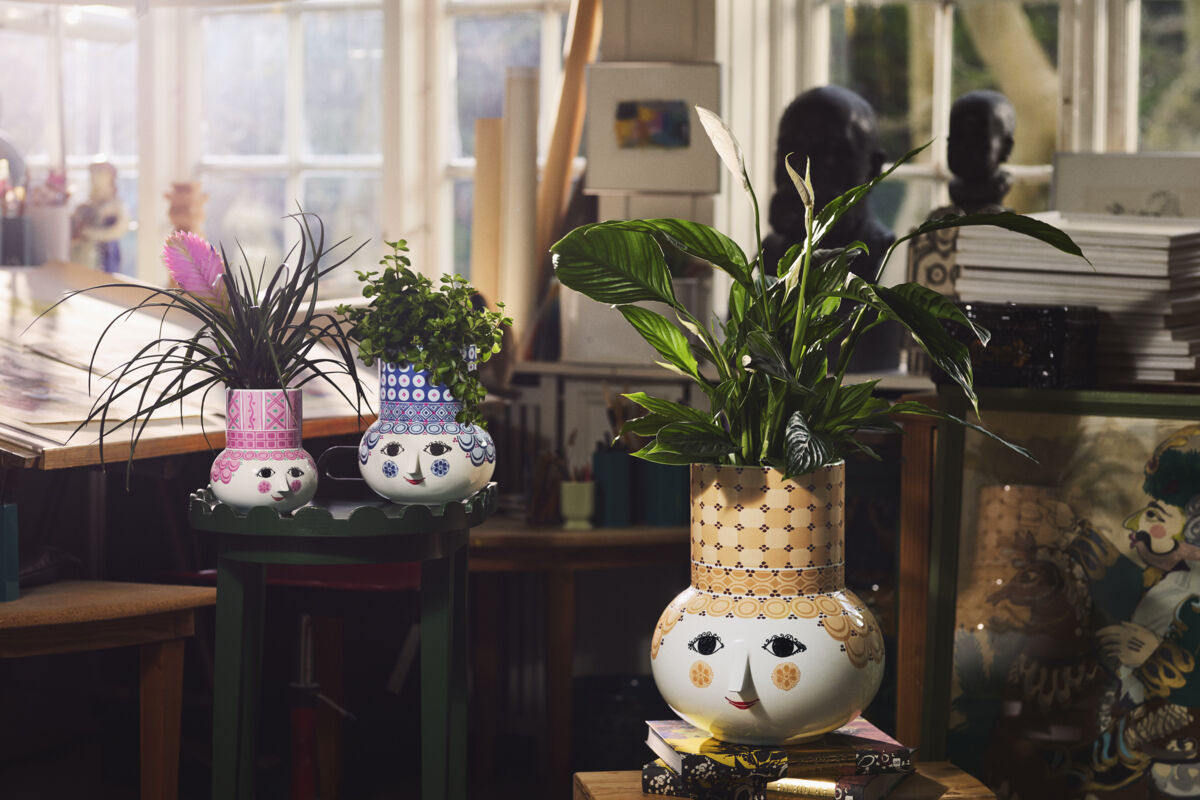 Olga Vase H35 cm sand