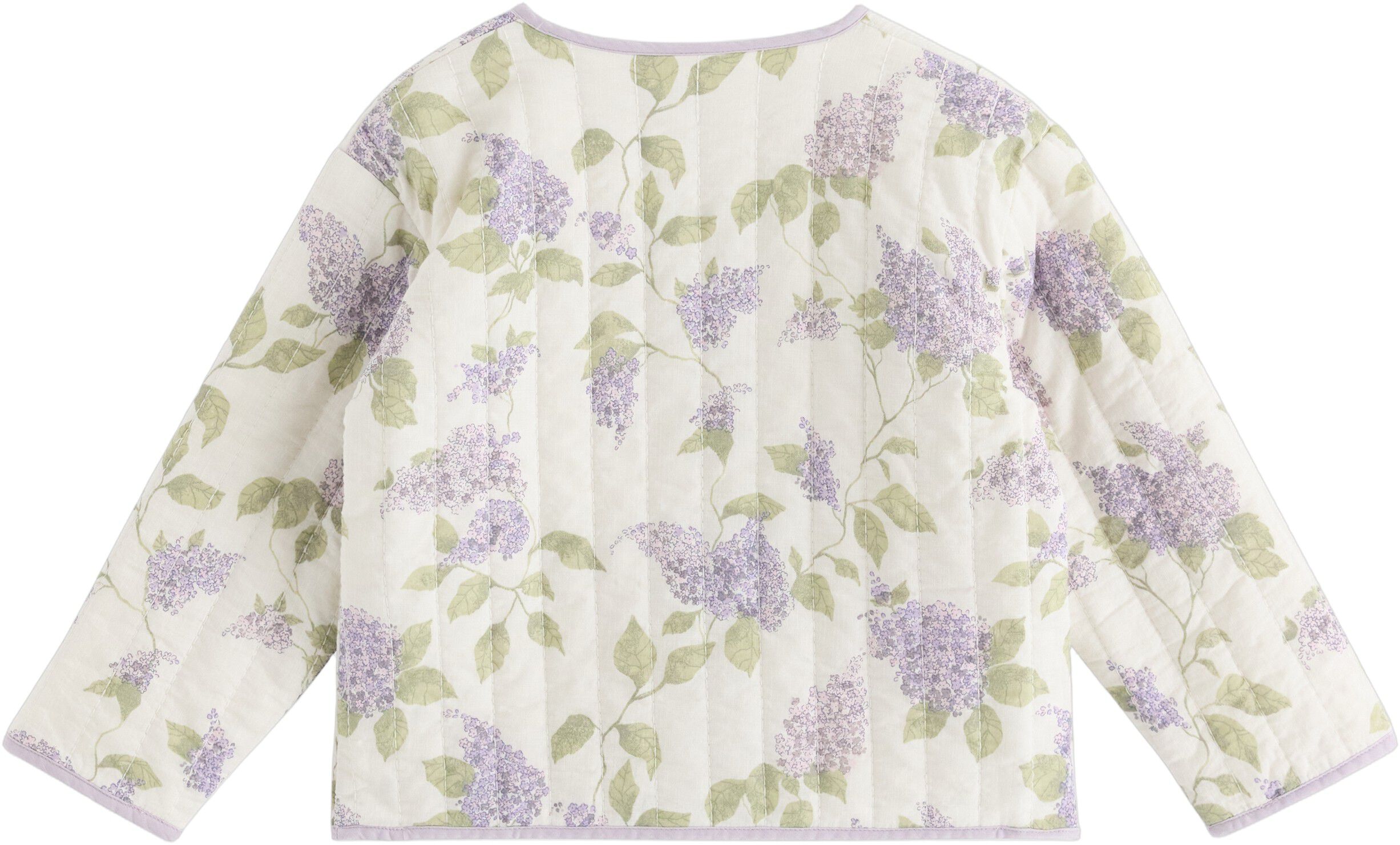 Jacket in quilted material with but