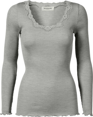 Silk t-shirt regular ls w/rev vinta