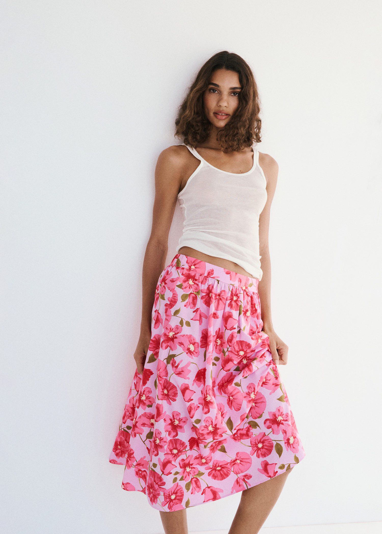 Midi skirt 100% cotton