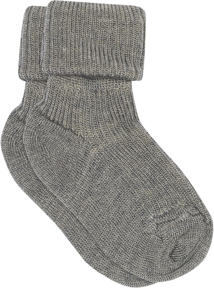 ANKLE WOOL RIB TURN DOWN