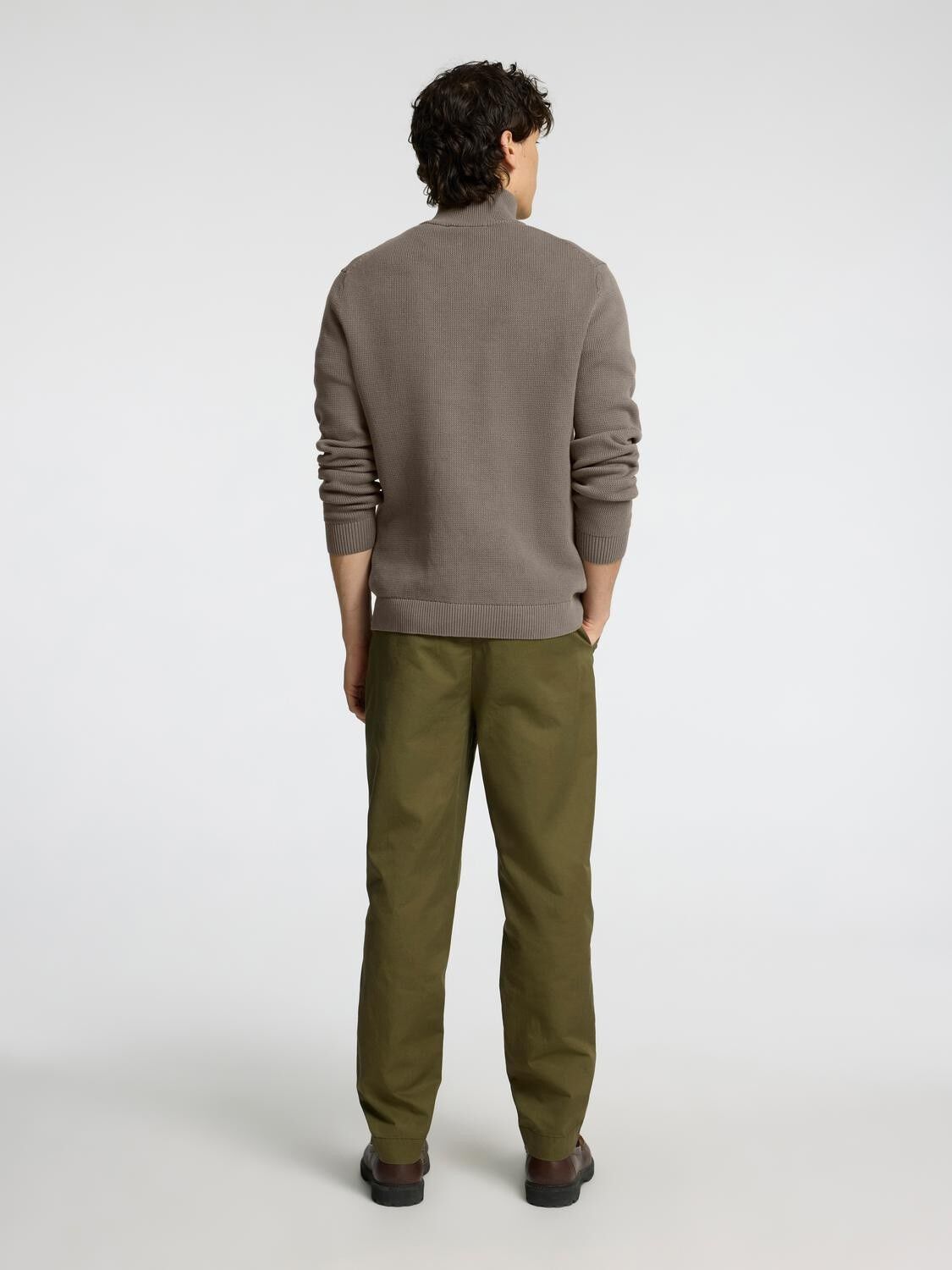 Slmdane Ls Knit Reg Struc Half Zip Noos
