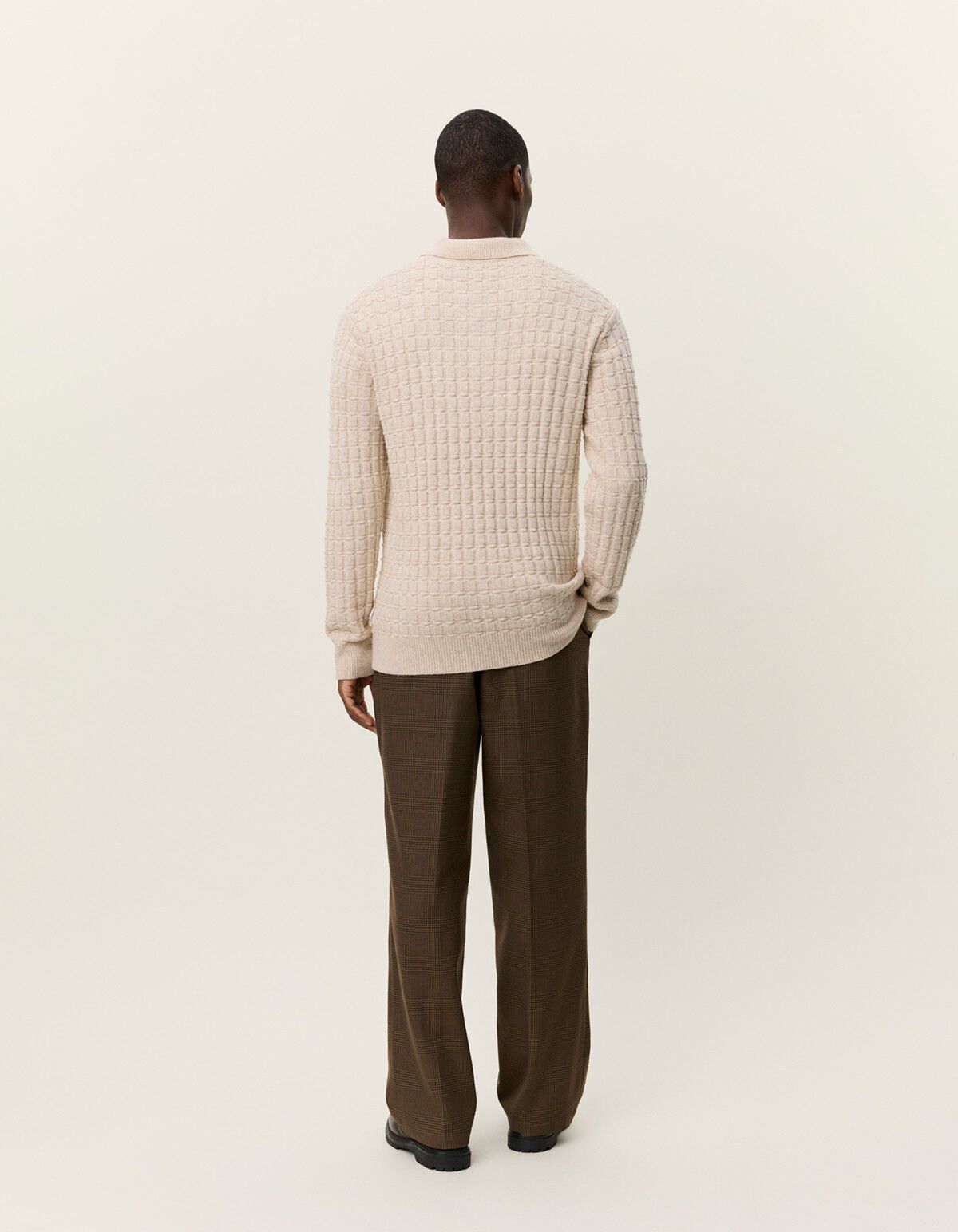 Gustav Squared Structure Polo Knit