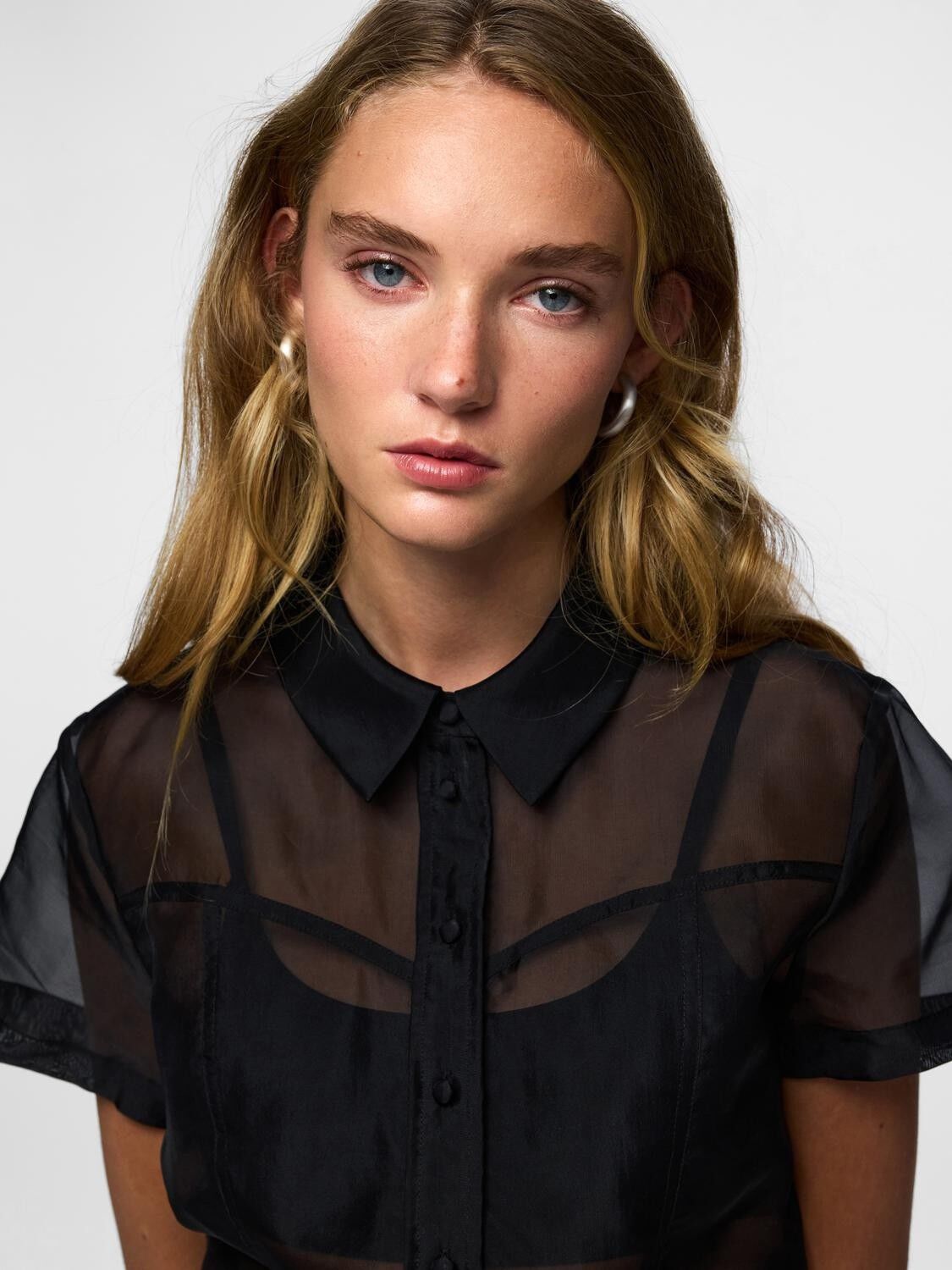 PCNULLE 2/4 FITTED SHIRT WVN D2D