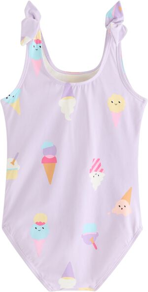 Swimsuit with tie details at the sh