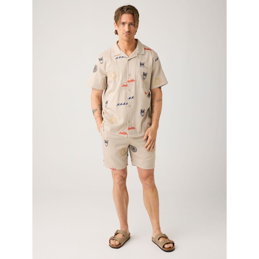 Fig loose embroidery shorts