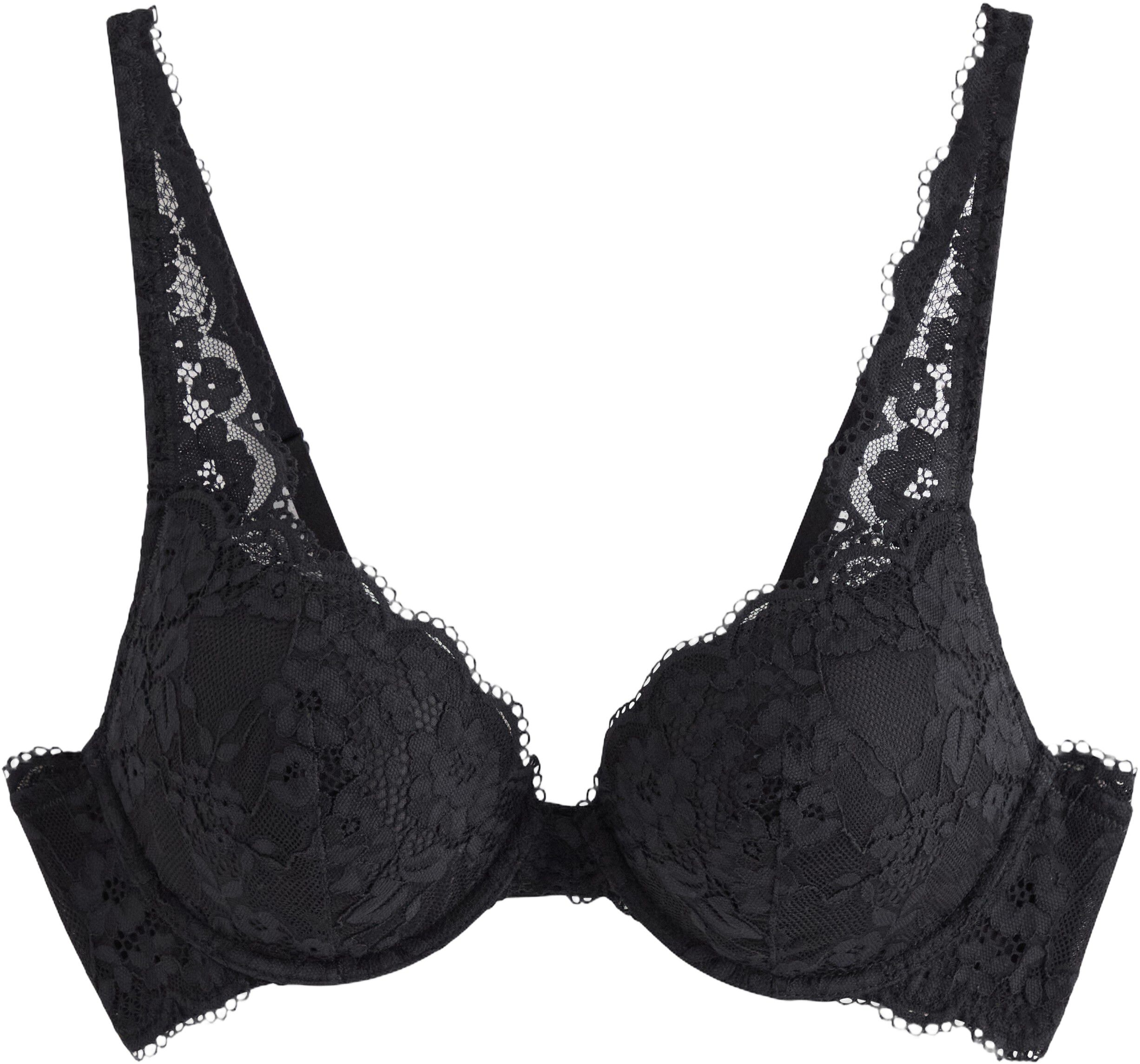 Soft underwired push-up bra with pa