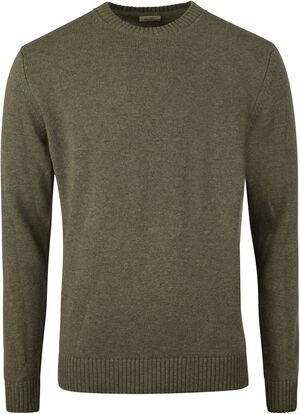 Pullover Knitted Crew Neck Carded Merino Wool