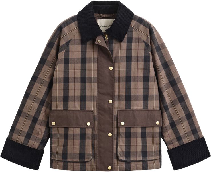 CHECKED WAXED JACKET