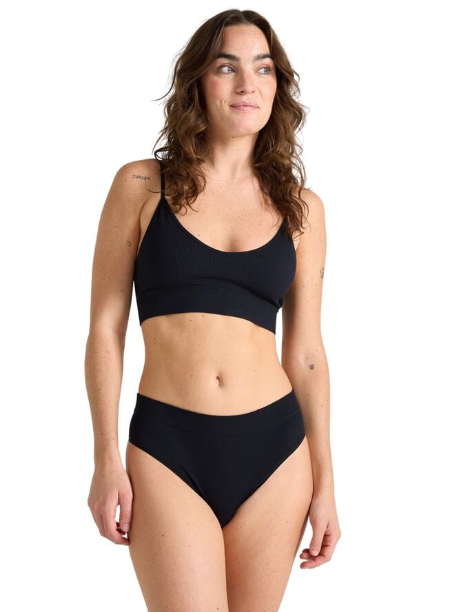 Ribbade trosor utan sömmar med hög midja