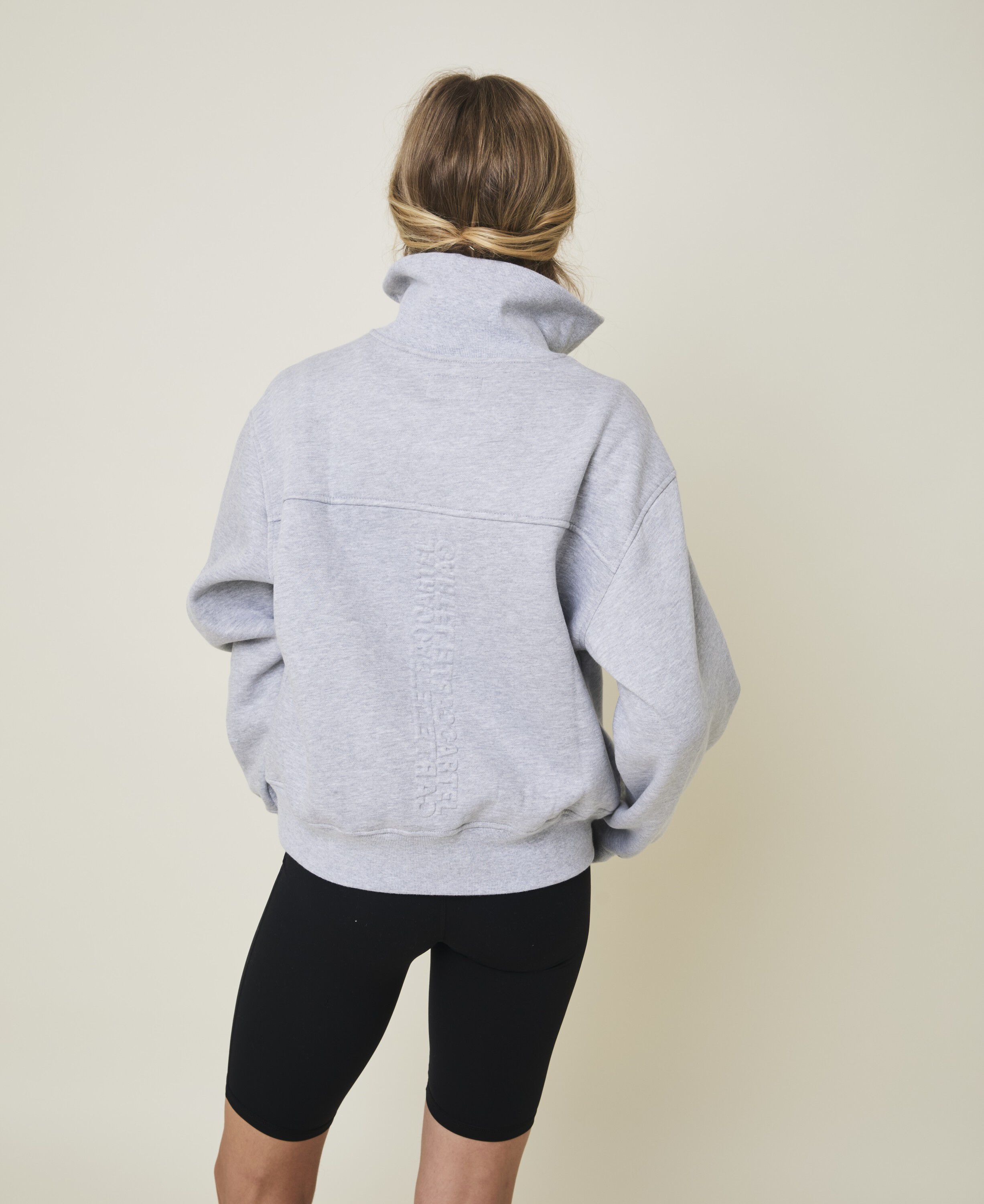 Air Pullover med lynl&aring;s lukning - Grey Melange