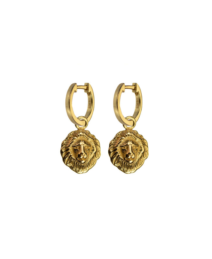 Lions head earrings