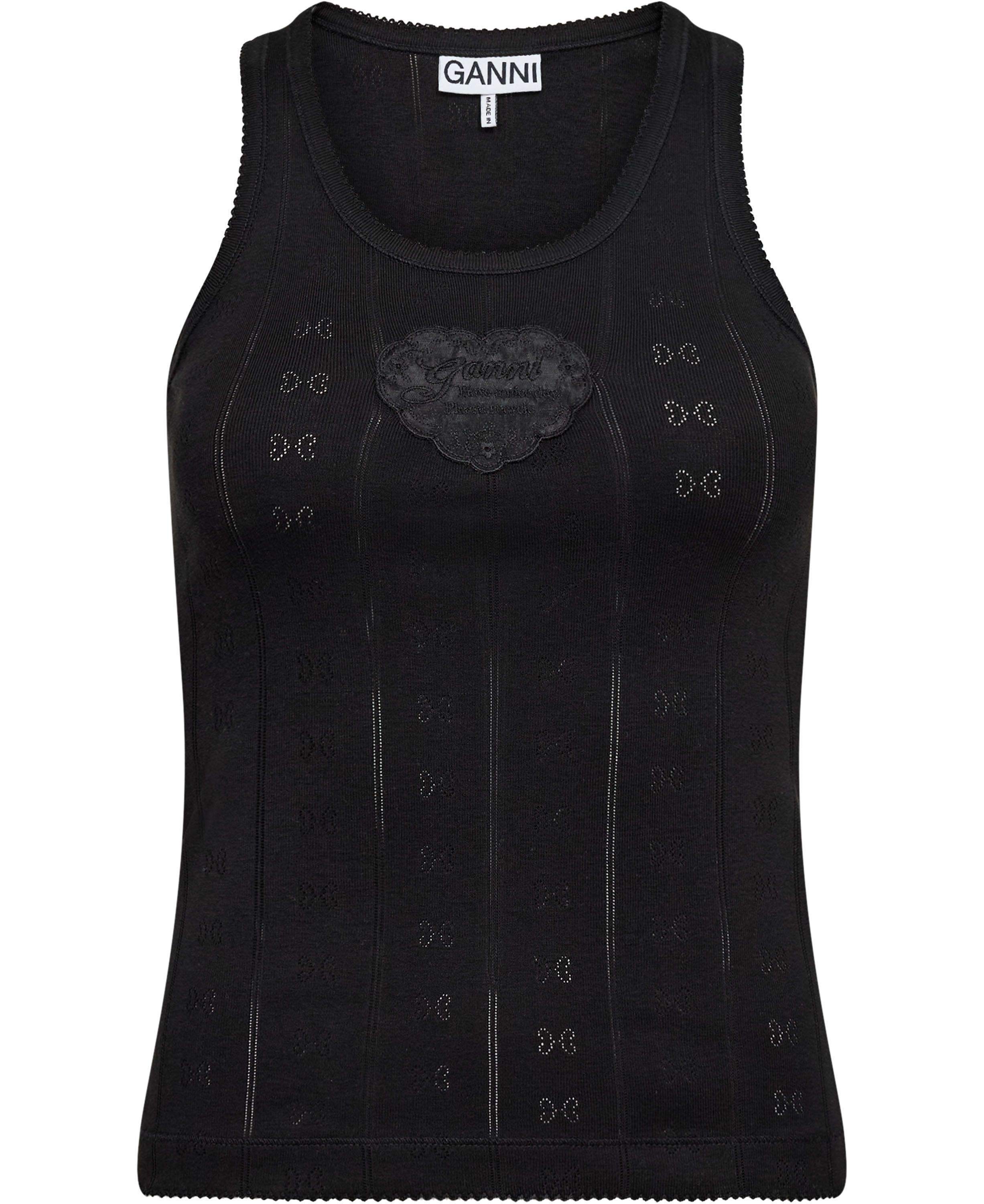 Compact pointelle rib jersey Tank t