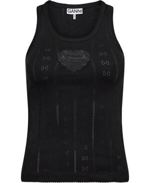 Compact pointelle rib jersey Tank t