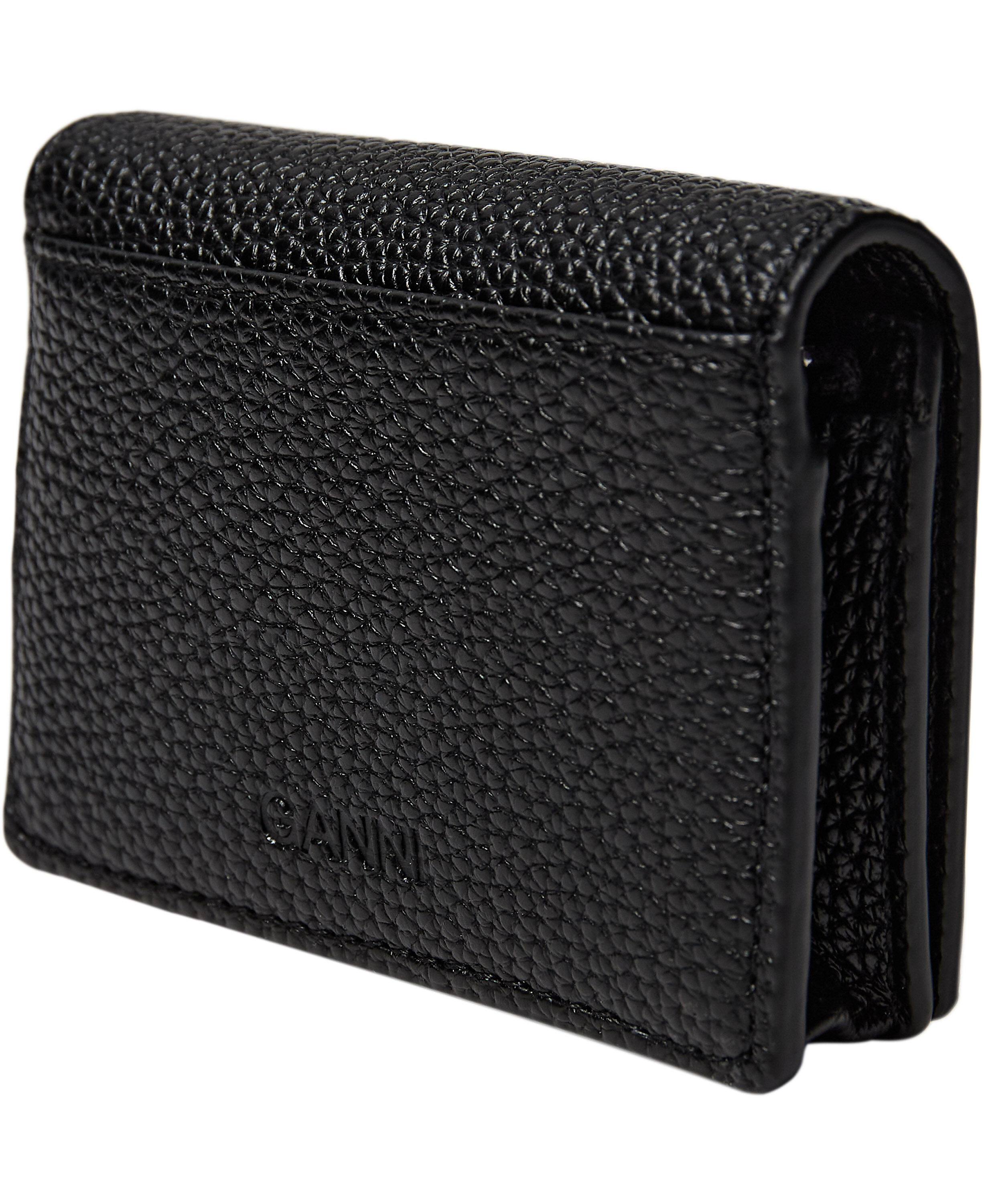 Ganni Card Holder With Flap Grained