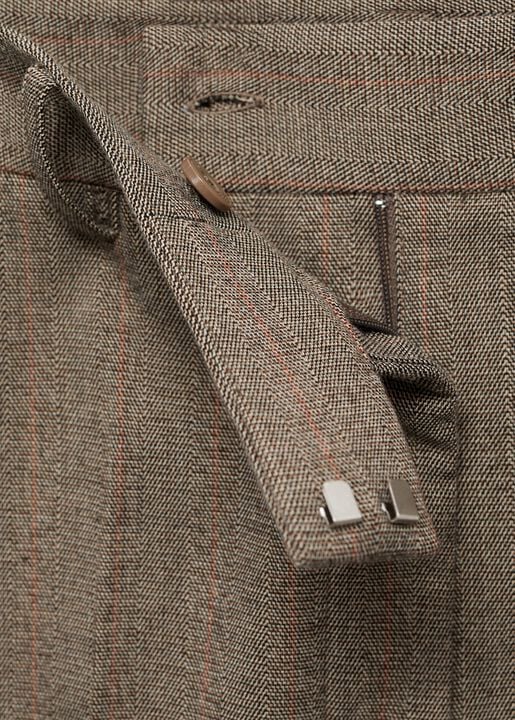 Slim cropped pinstripe trousers