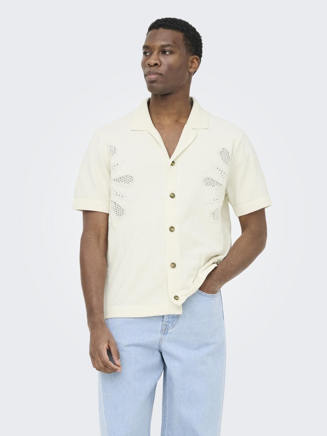 ONSJAM LIFE REG SS SHIRT KNIT