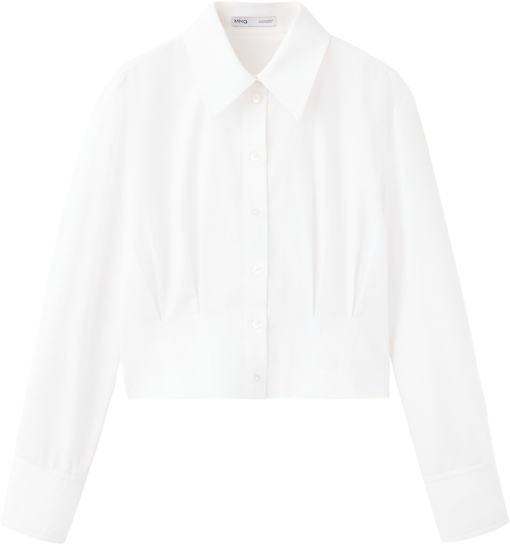 Pleated cotton shirt