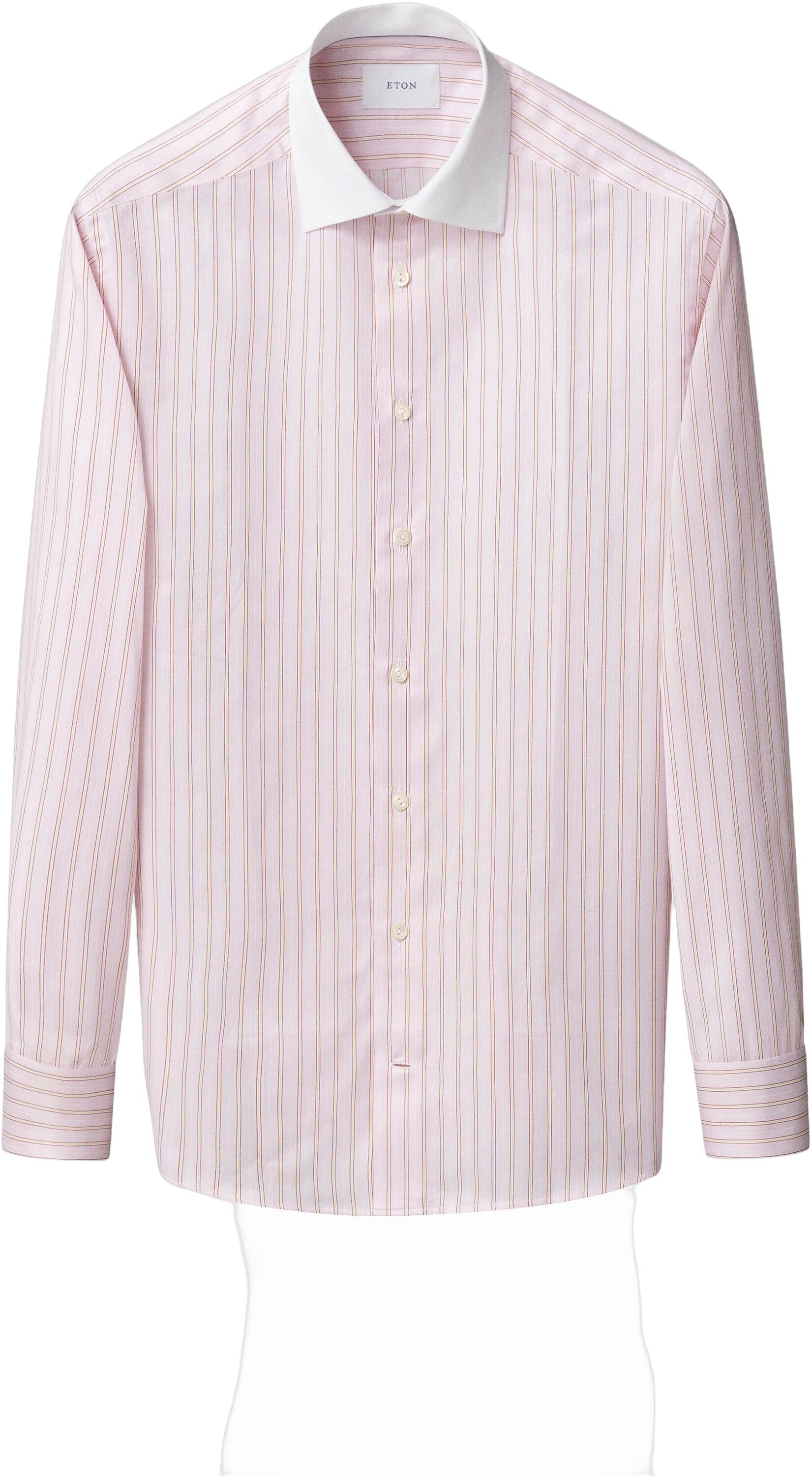 Striped White Collar Signature Twil