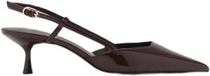 Kitten-heel patent leather shoes