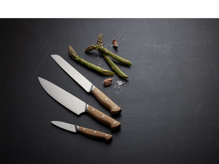 Knivset Foresta 3 delar Ek/Rostfritt stål