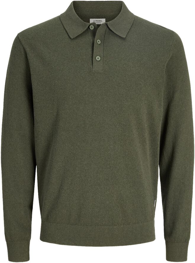 JREBCALLUM KNIT POLO NECK LS
