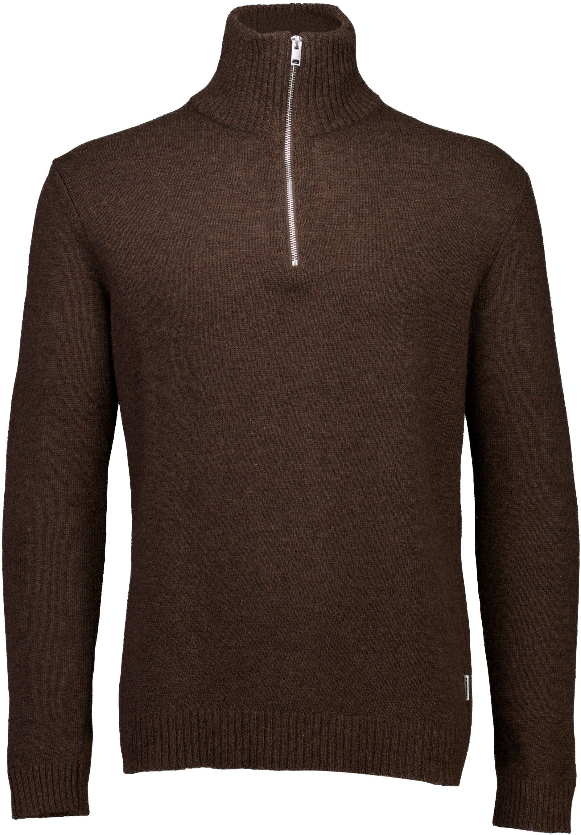 Lambswool half zip knit