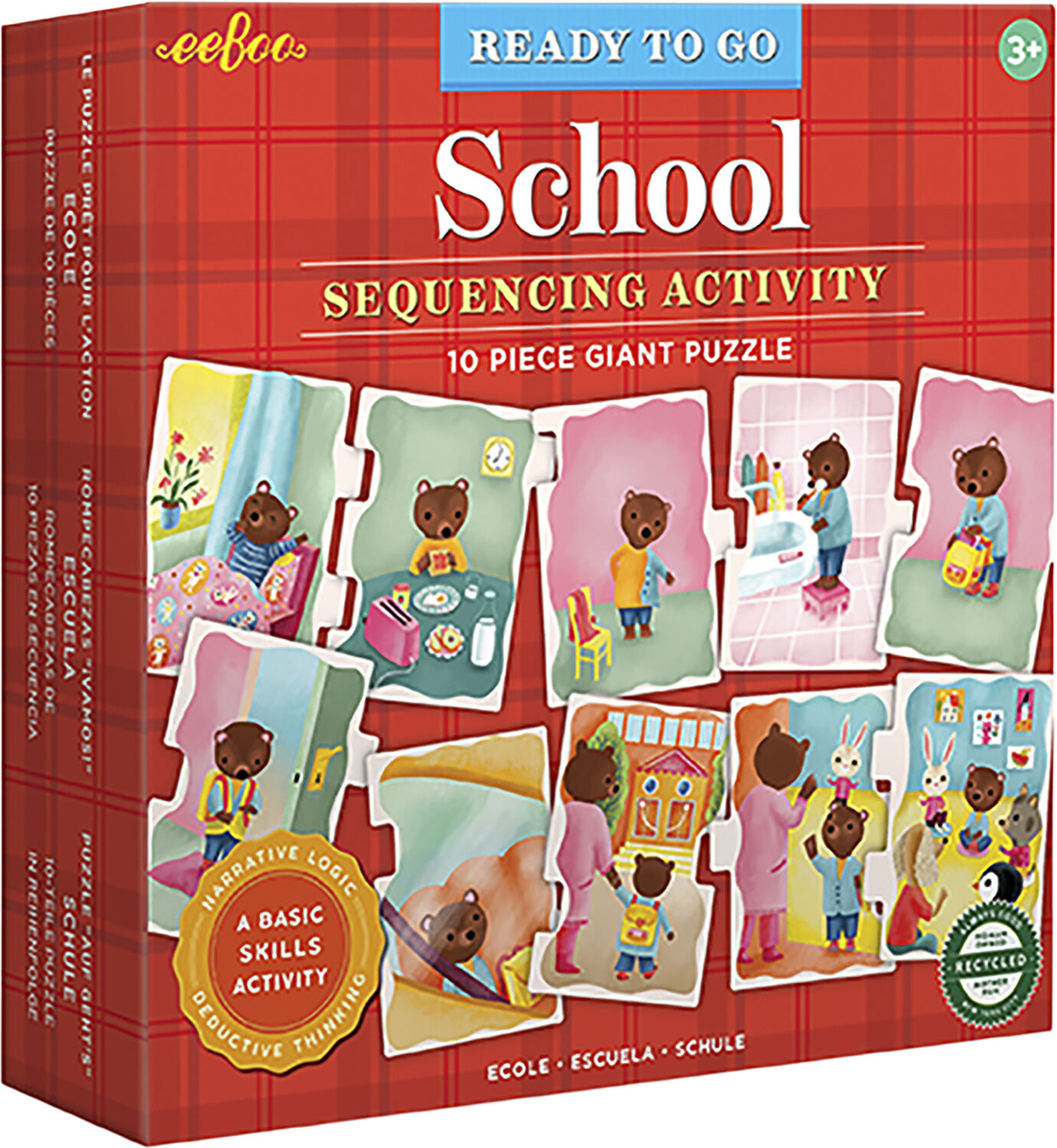 eeBoo - Jumbo puslespil 10 brk - Skole