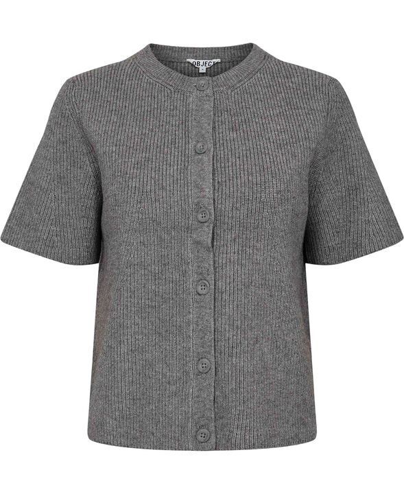 OBJVIOLA SS RE O-NECK CARDIGAN DIV