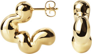 Cloudy Puffer Hoops