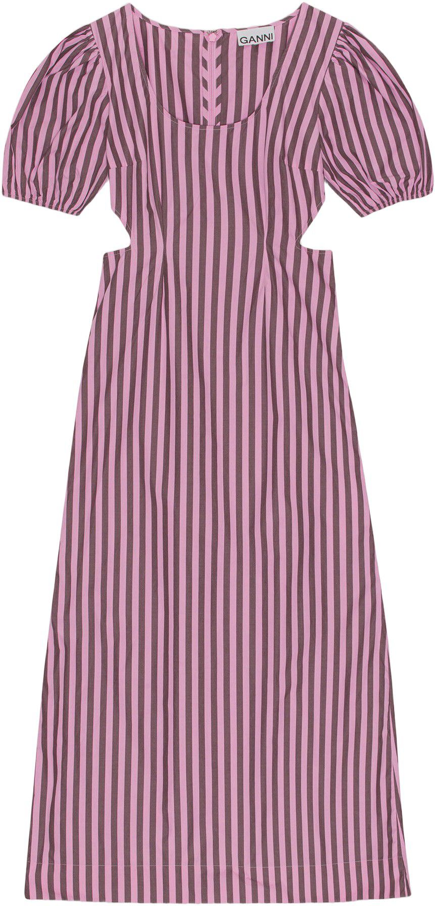 Stripe Cotton Cutout Dress