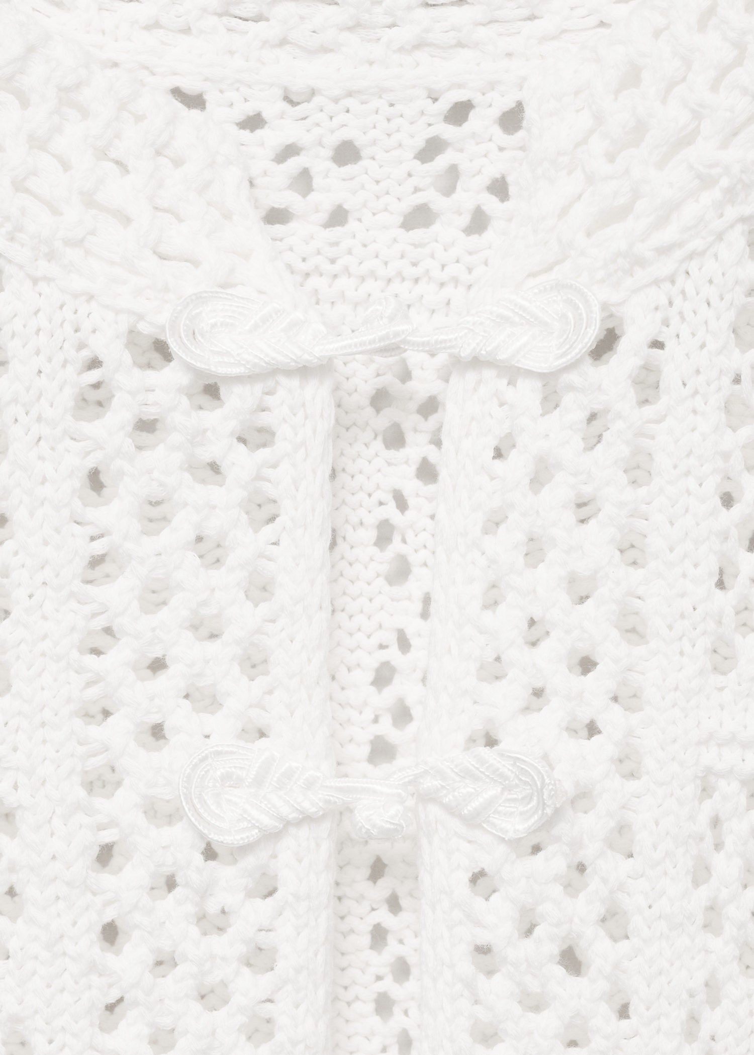 Short-sleeved crochet cardigan