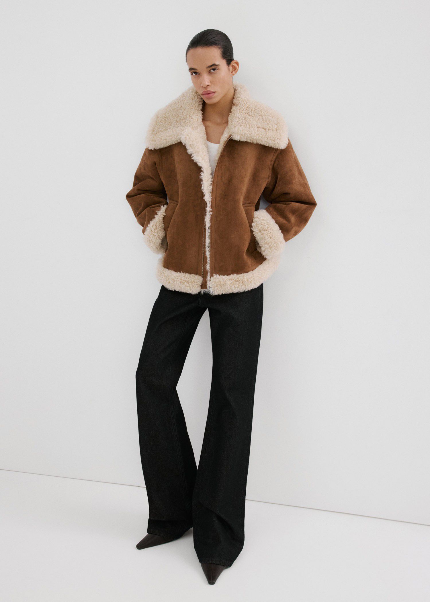 Double-faced shearling jacket