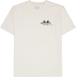 Regular drop-shoulder short sleeve heavy single jersey print