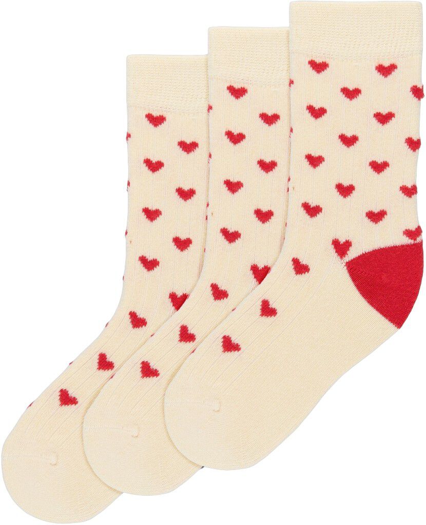Minipop Bamboo Heart Socks 3-pack