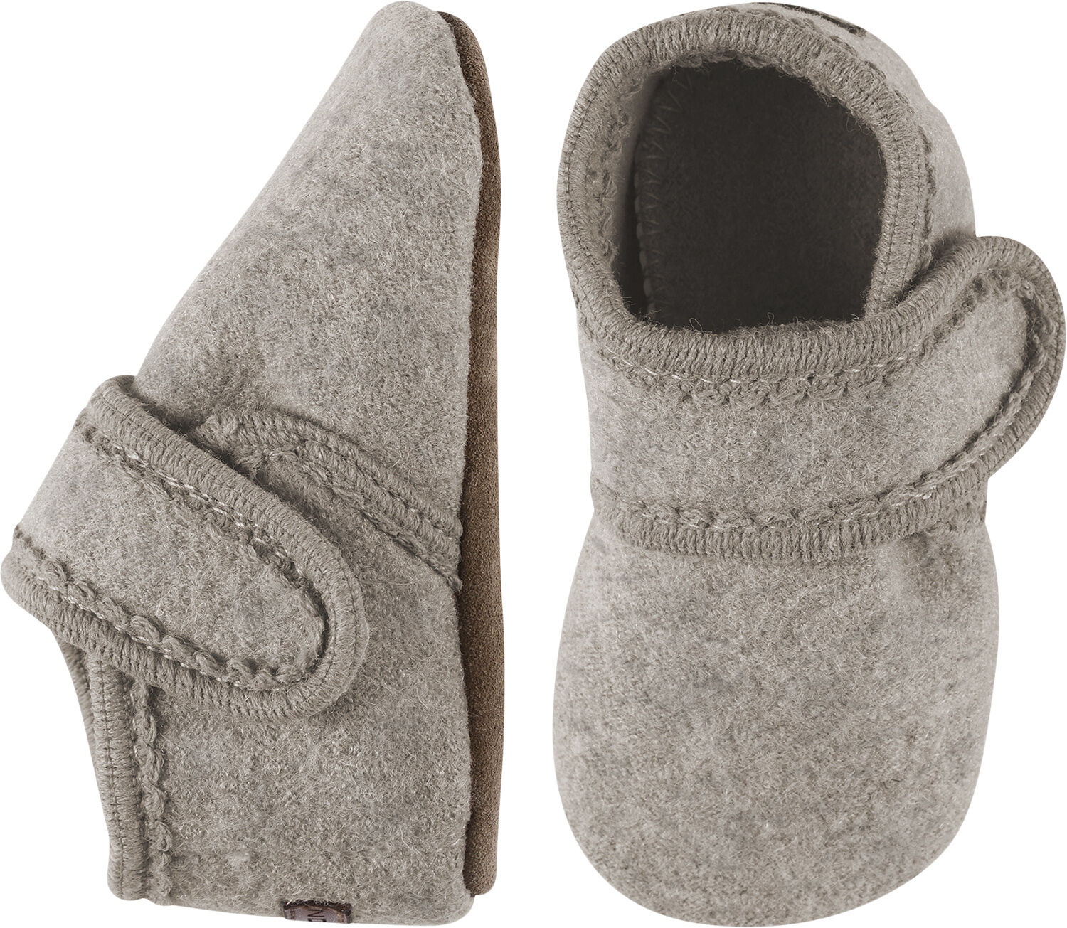 Wool slippers with velcro