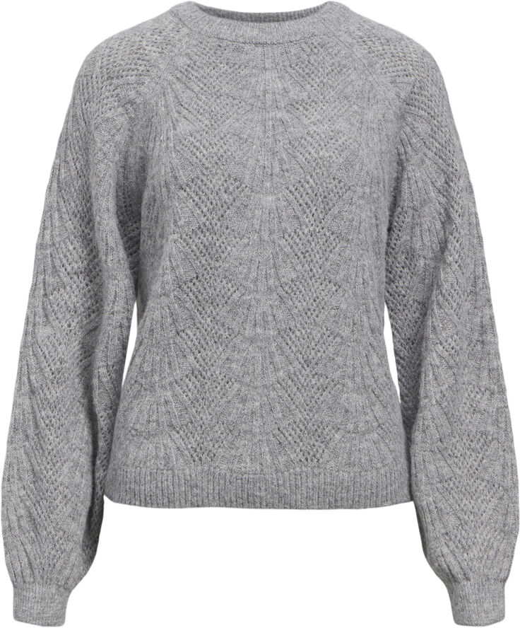 OBJFLORA RE L/S KNIT PULLOVER NOOS