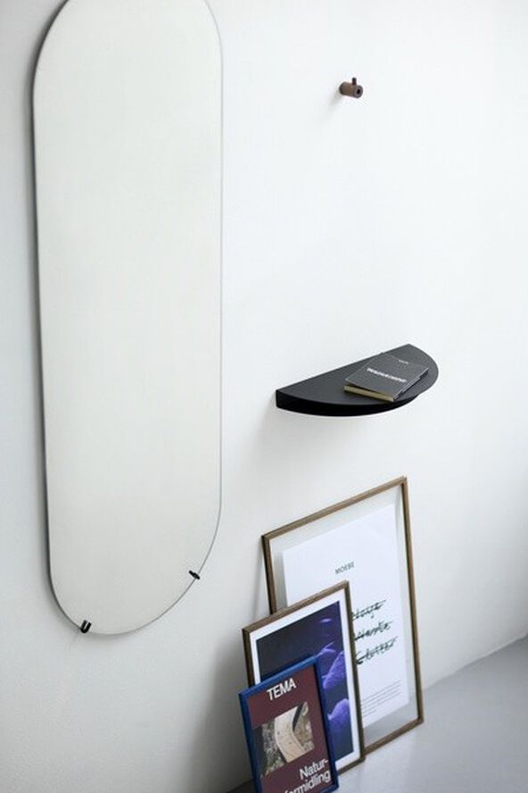 Half Moon Shelf: Warm Grey: Small