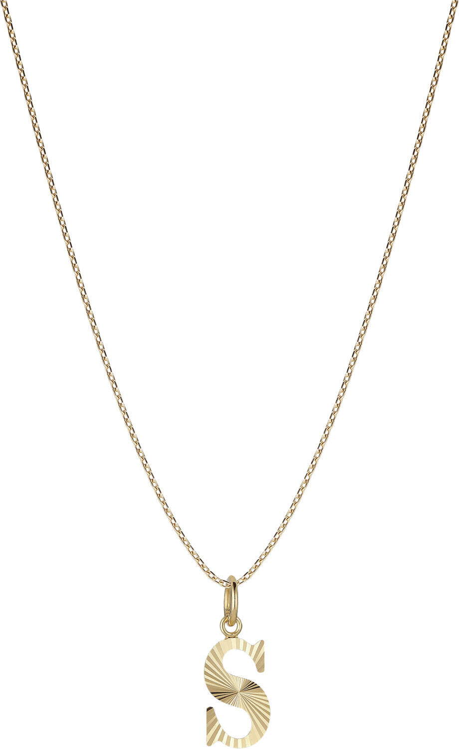 Reflection Letters, gold-plated sterling silver-S