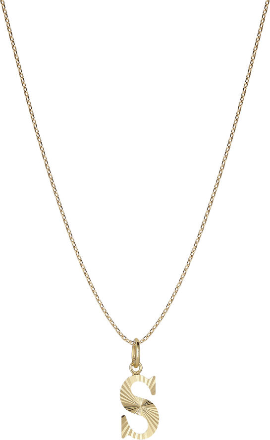 Reflection Letters, gold-plated sterling silver-S