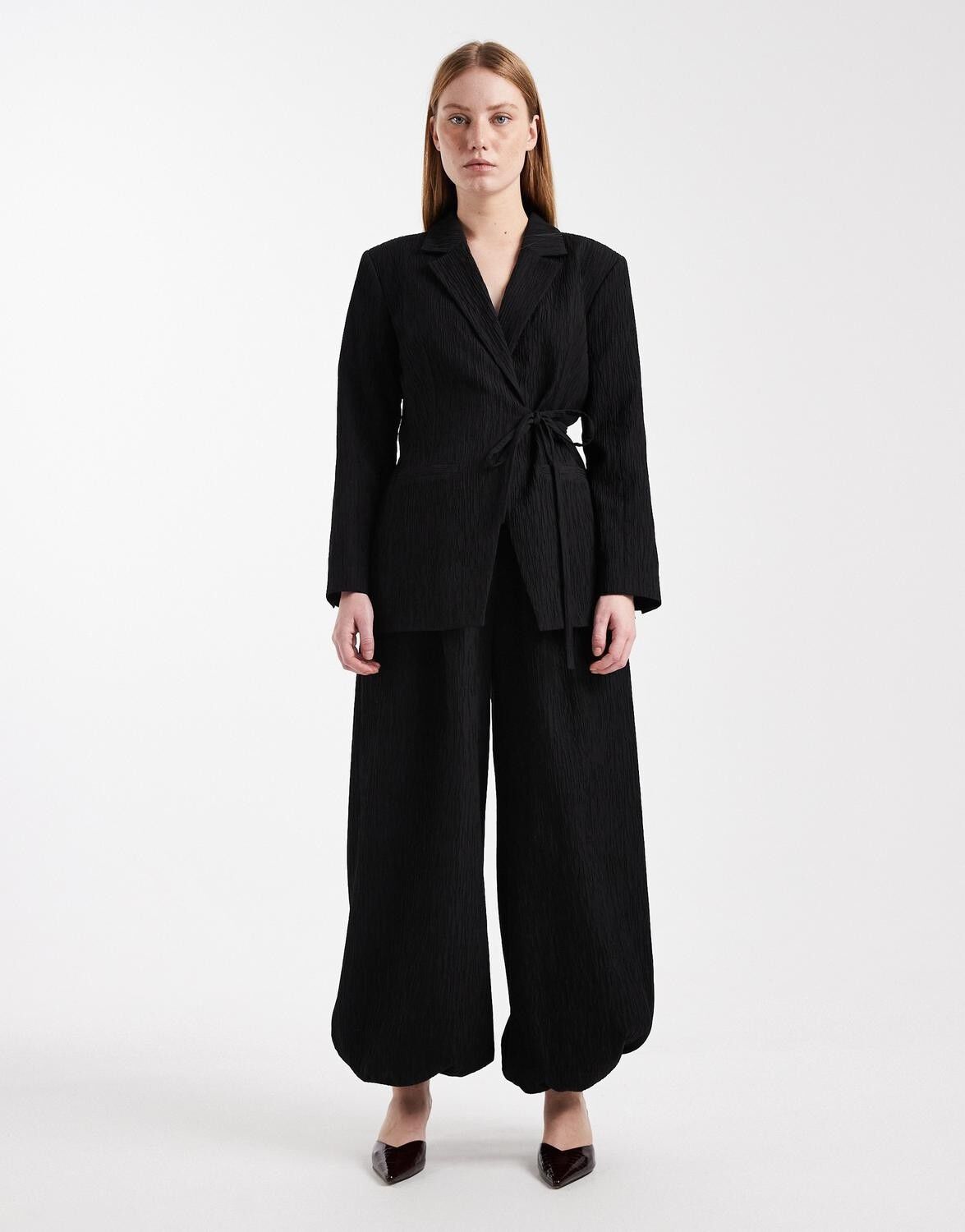 Tstheo Balloon Front Tie Trousers