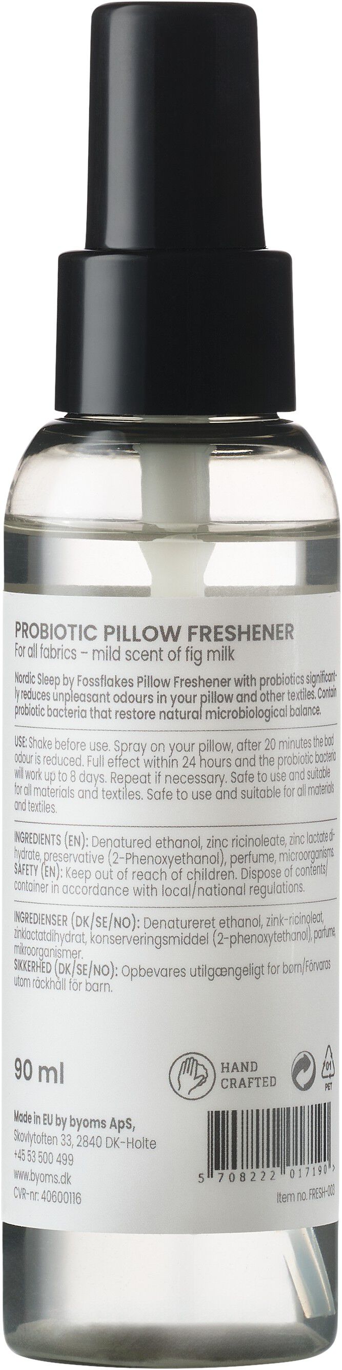 Nordic Sleep Probiotic Fabric Freshener Mild Doft 90 ml.